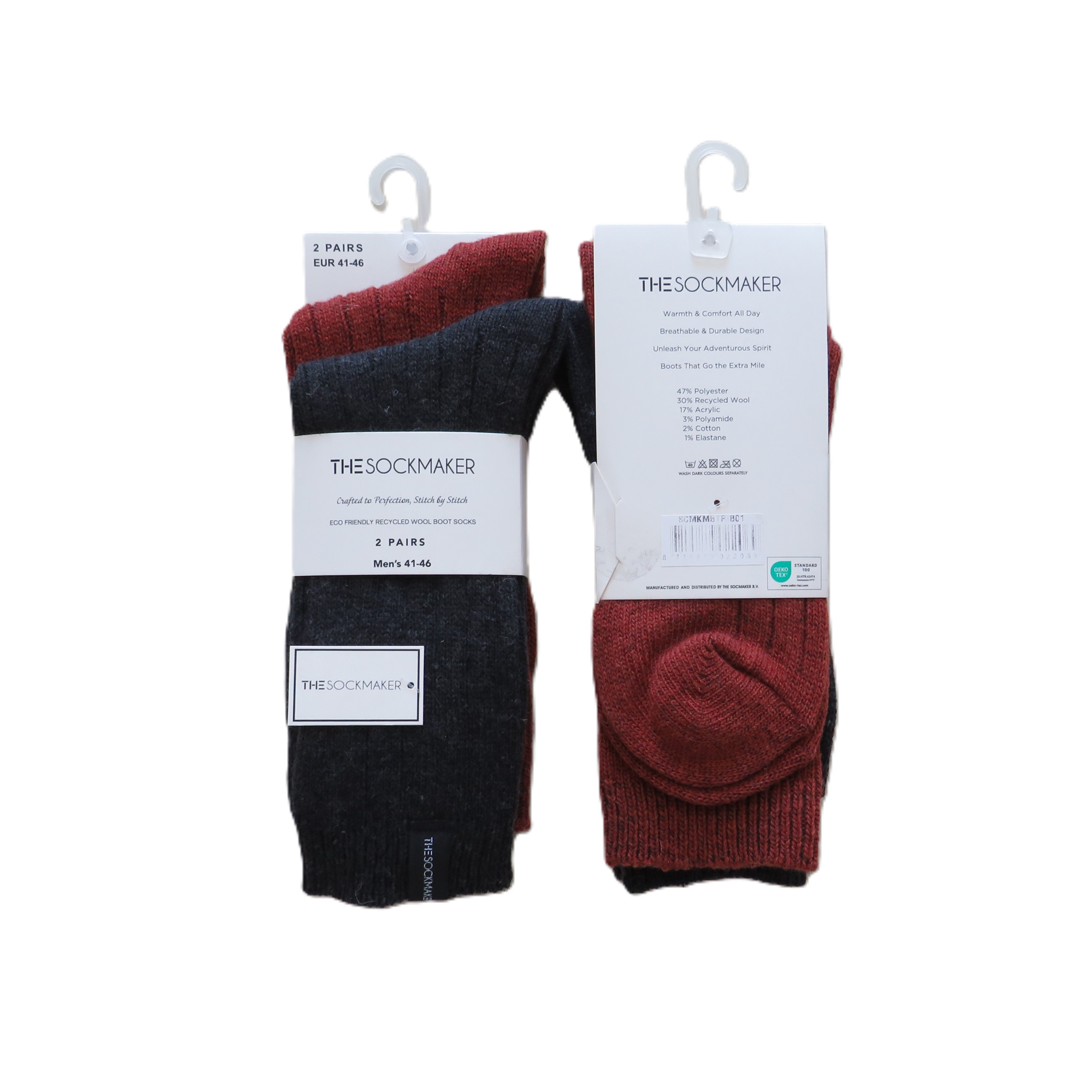 Herrensocke - RIBBED 47%PE/30%Recycled Wo/17%Acryl/3%PA/2%Co/1%El